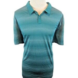 Mens Nordic Track Green Stripe NT Dri Golf Polo Casual Shirt sz XXL
